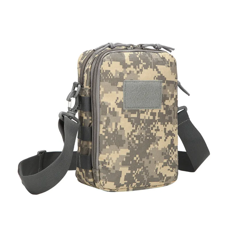 Tactical MOLLE crossbody bag 25x17x10cm 0.45kg 800D Oxford fabric ACU camouflage