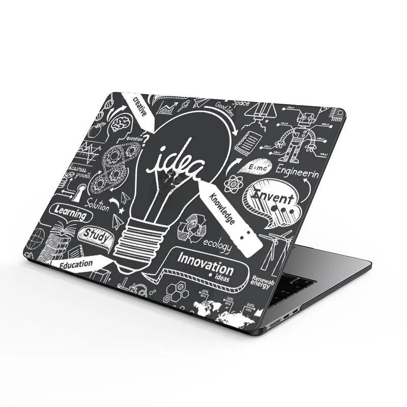 Plastic laptop protective case for MacBook in bronzing black finish, showing hard shell cover on computer