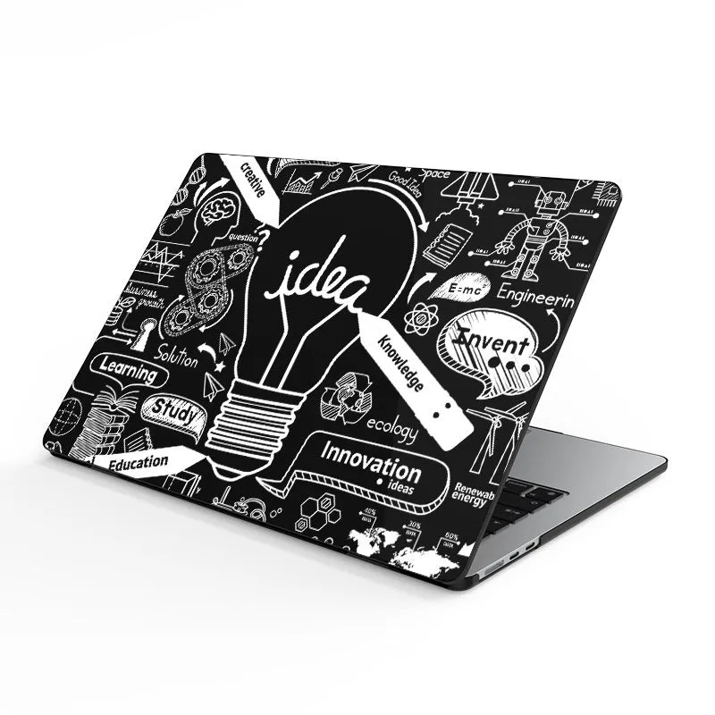 Plastic laptop protective case for MacBook in bronzing black finish, showing hard shell cover on computer