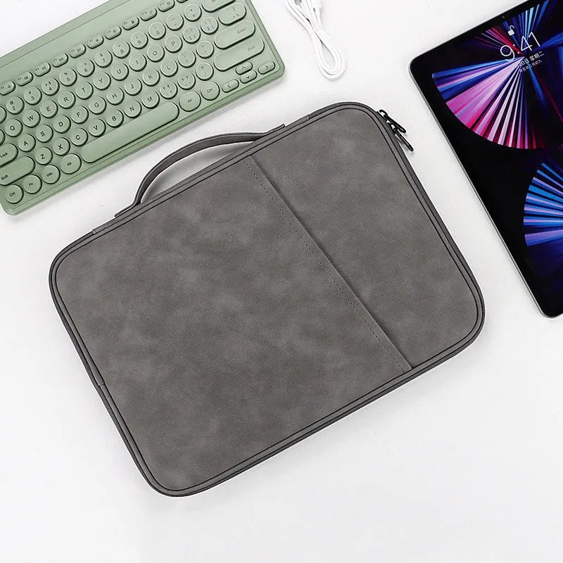 Flat liner storage bag in 420D nylon twill jacquard with soft handle, for 10.8-13 inch laptops, multiple colours.