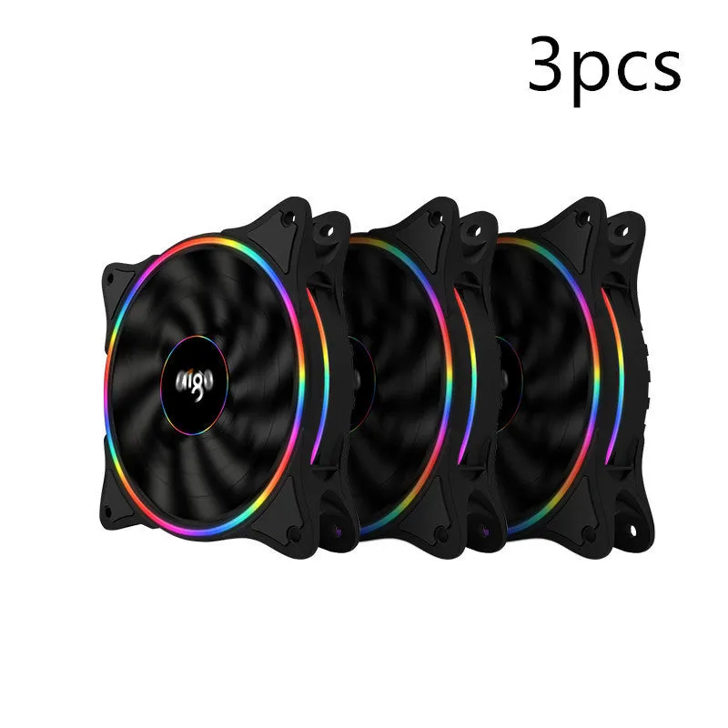 Patriot Rainbow V1 black desktop host computer case fan for internal cooling