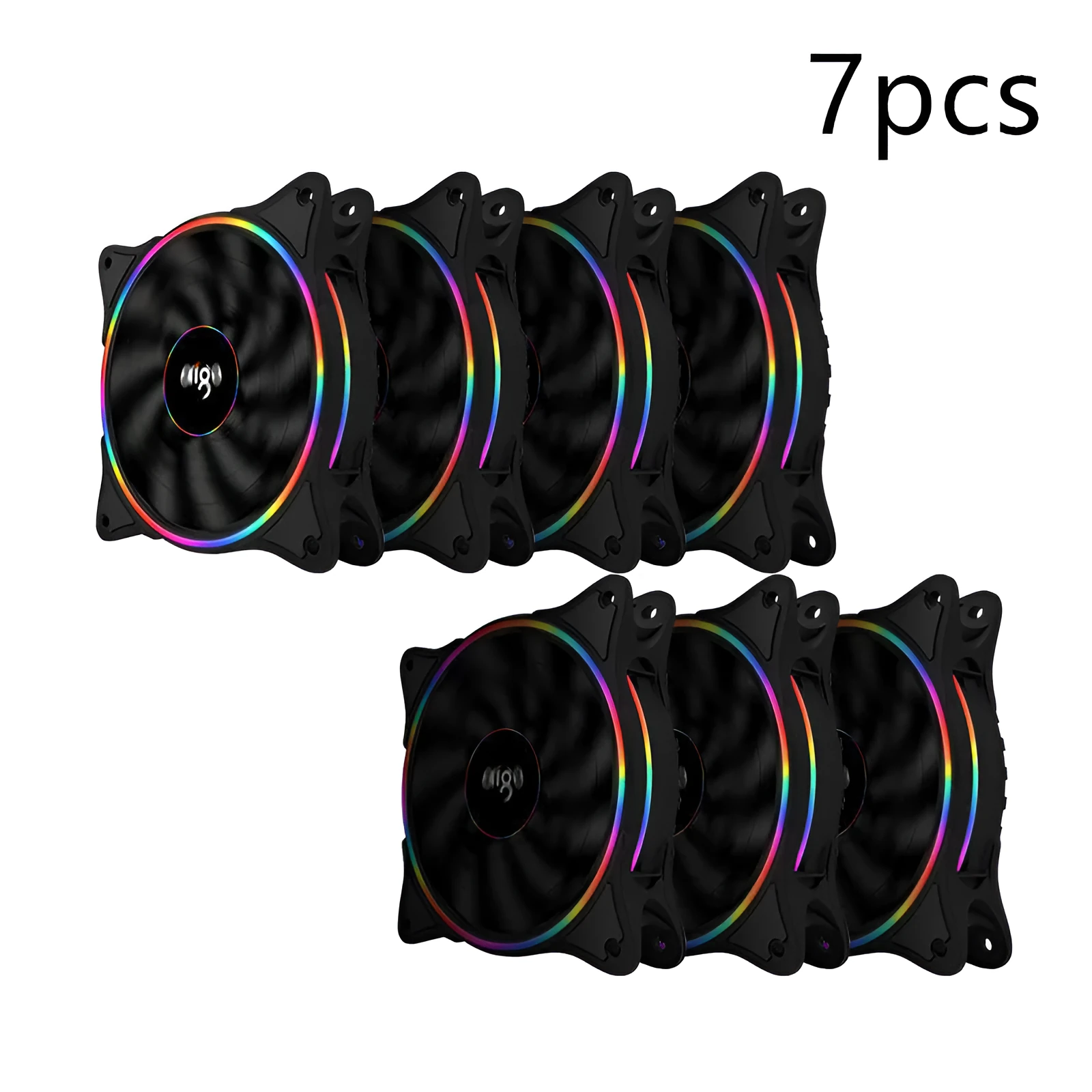 Patriot Rainbow V1 black desktop host computer case fan for internal cooling