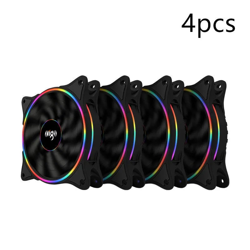 Patriot Rainbow V1 black desktop host computer case fan for internal cooling