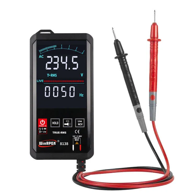 Hanyan 8136 large-screen touch digital multimeter with digital-analog dual display and automatic buzzer, English version