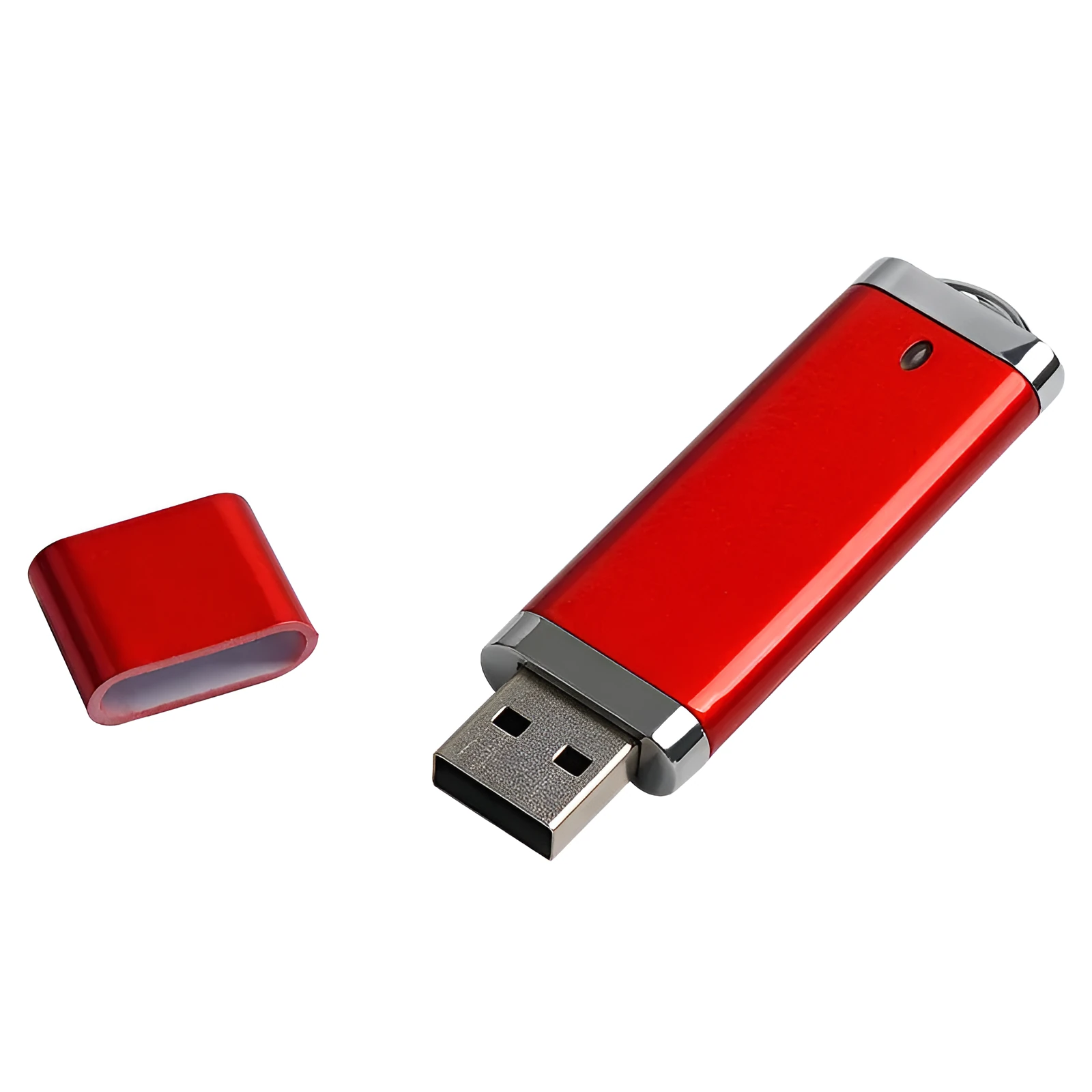 Plastic creative USB flash drive in blue with USB 2.0 interface and 73.2x20x7.4 mm dimensions