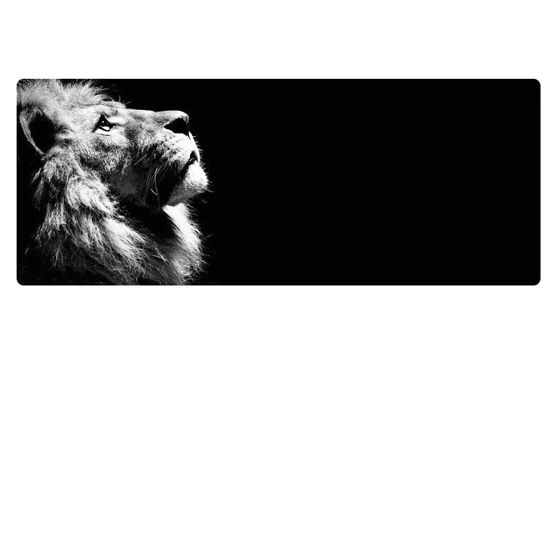 Pure black gaming keyboard pad desk mat 30x80cm with non-slip rubber base and cloth surface precision seaming