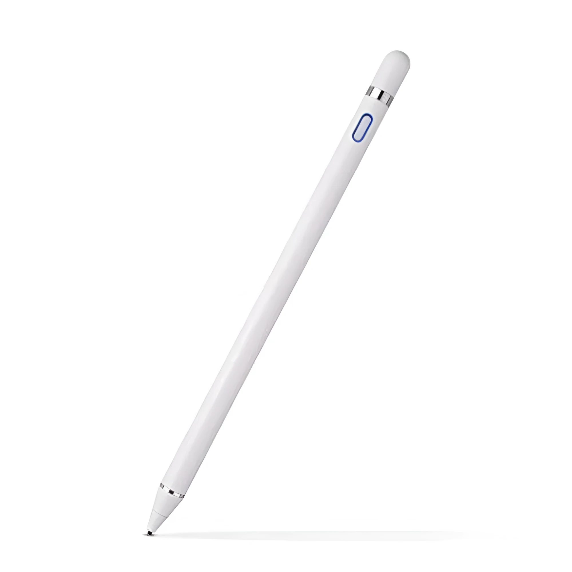Universal capacitive stylus pen with metal cap compatible with Apple iPad and Android tablets in black