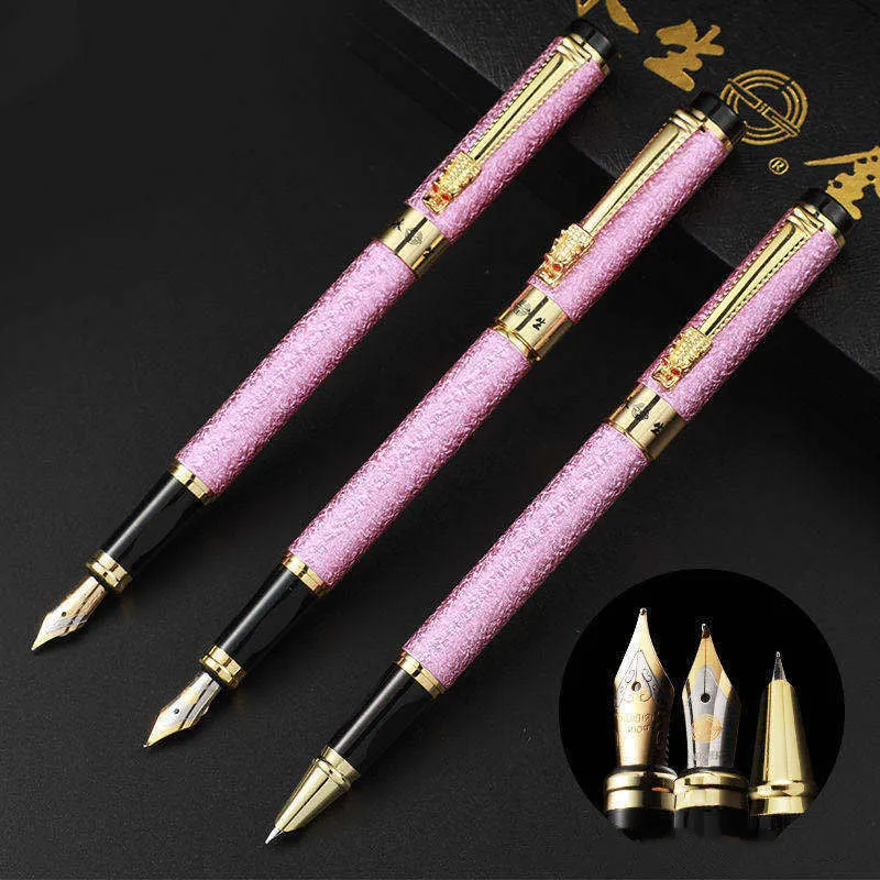 Immortal metal fountain pen with iridium nib in black colour, tip size 0.5 mm, for signature and office writing