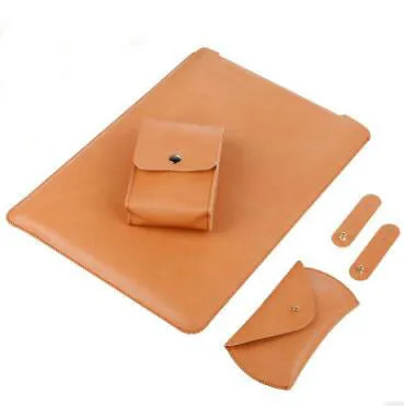 Microfiber leather laptop sleeve in black for MacBook Air 13.3 inch
