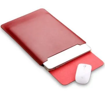 Microfiber leather laptop sleeve in black for MacBook Air 13.3 inch