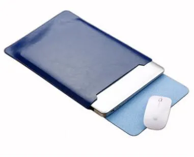 Microfiber leather laptop sleeve in black for MacBook Air 13.3 inch