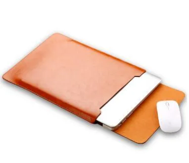 Microfiber leather laptop sleeve in black for MacBook Air 13.3 inch
