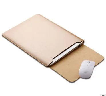 Microfiber leather laptop sleeve in black for MacBook Air 13.3 inch