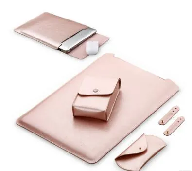 Microfiber leather laptop sleeve in black for MacBook Air 13.3 inch