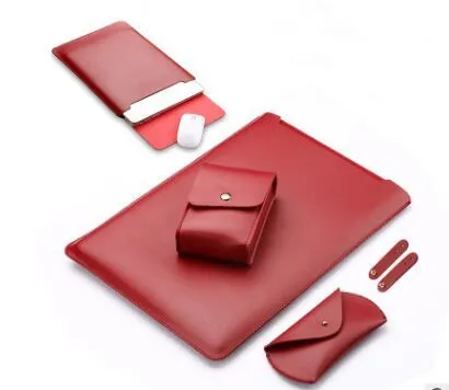 Microfiber leather laptop sleeve in black for MacBook Air 13.3 inch