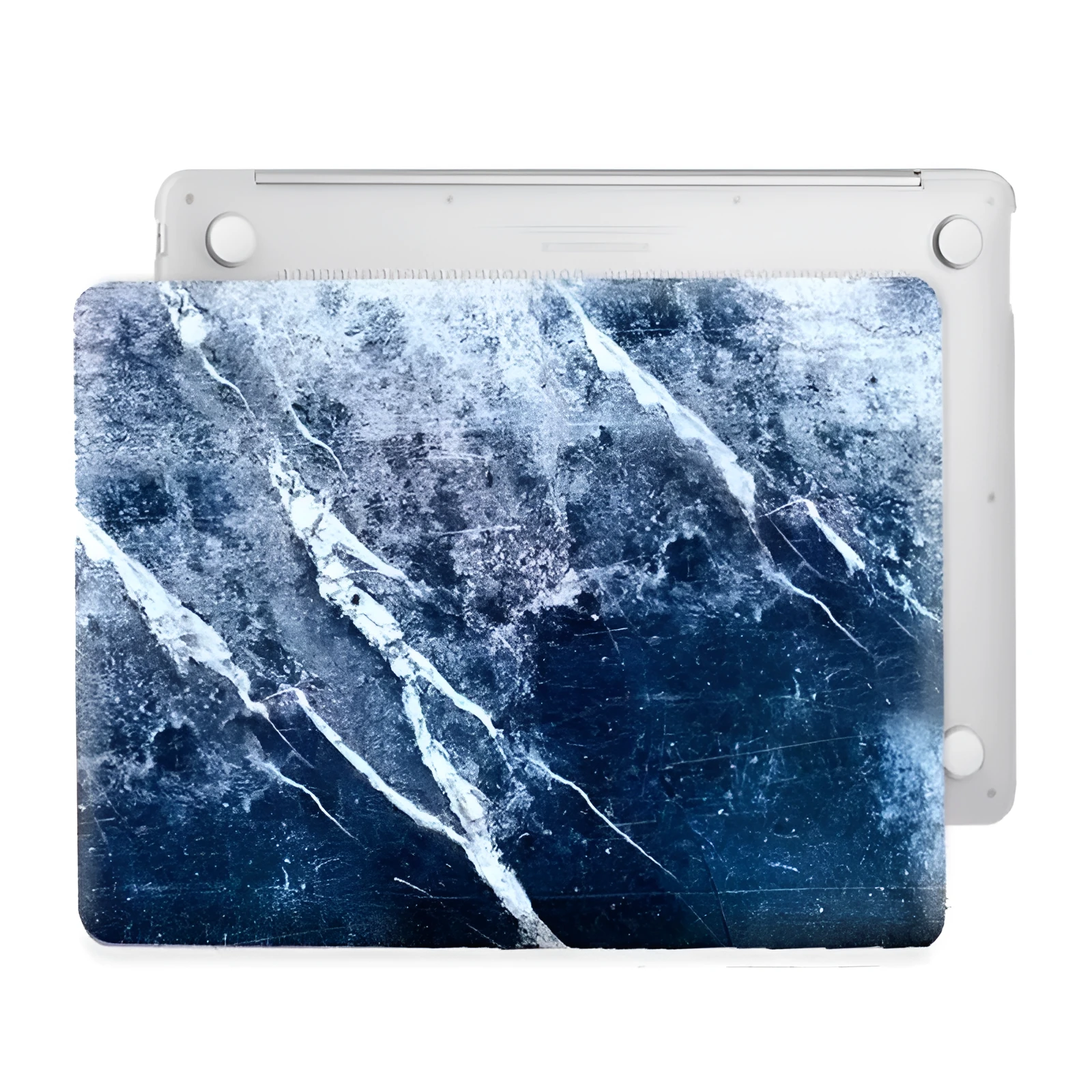 Marble-pattern PC hard shell case for MacBook Air and MacBook Pro with precision cutouts