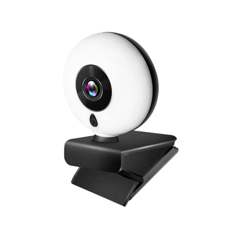 2K HD drive-free USB webcam for PC live streaming and video conference, black