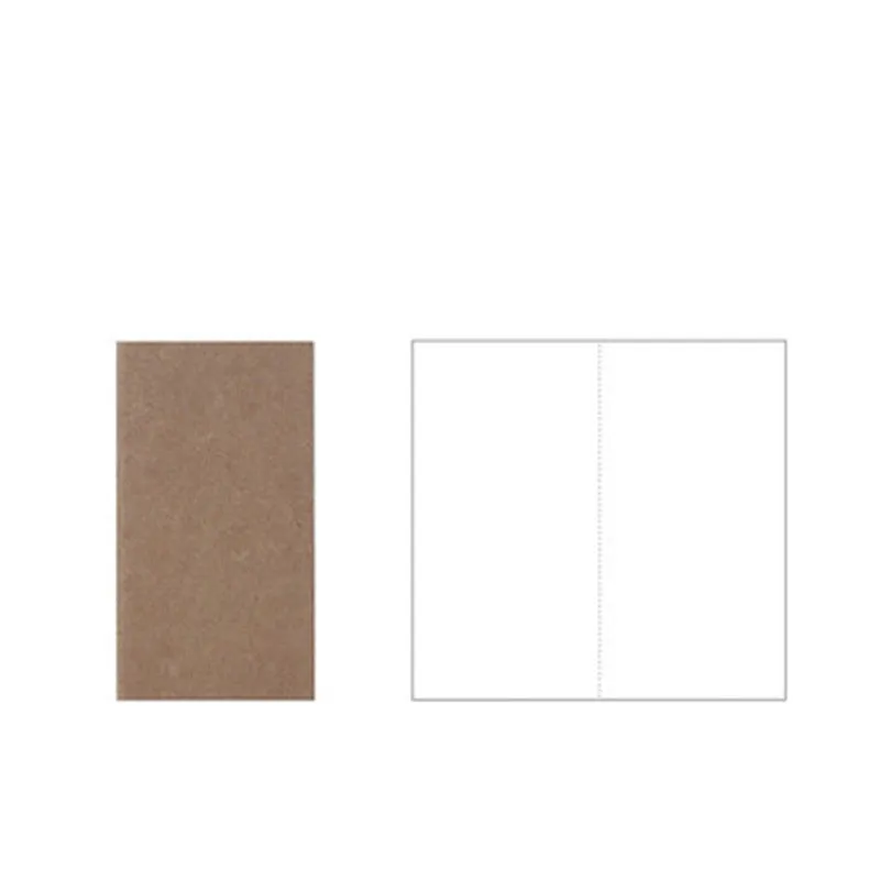 A6 travel diary notebook with kraft paper cover, 110x210mm, 64 pages, saddle stitching