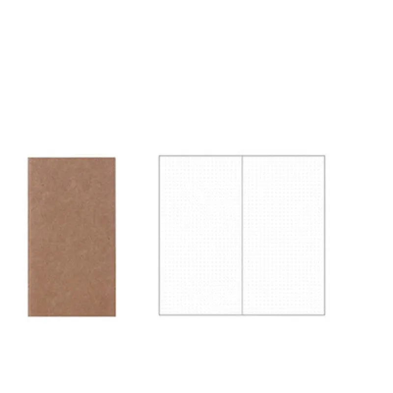 A6 travel diary notebook with kraft paper cover, 110x210mm, 64 pages, saddle stitching