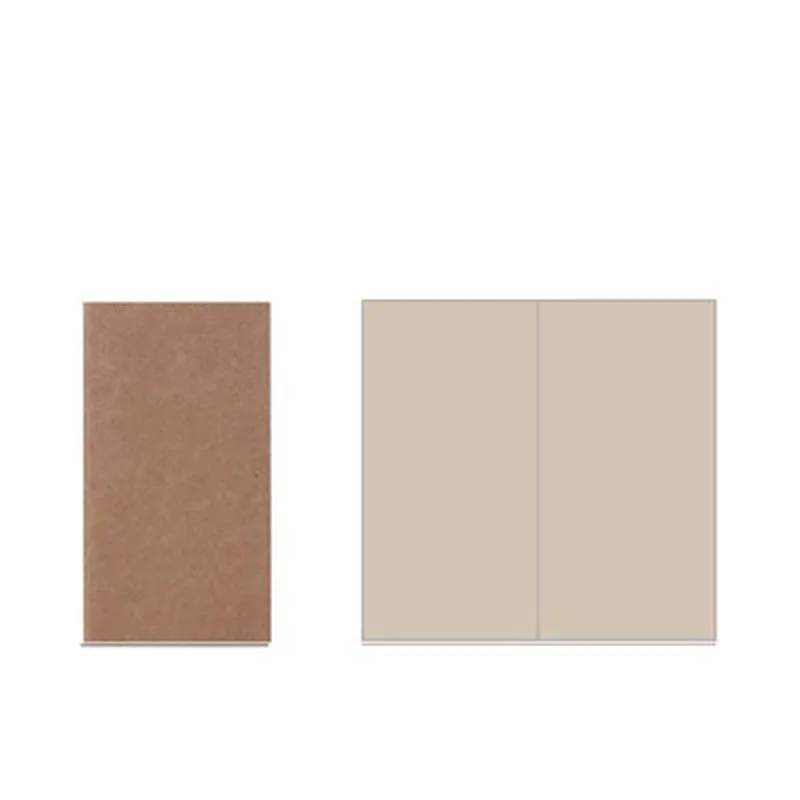 A6 travel diary notebook with kraft paper cover, 110x210mm, 64 pages, saddle stitching