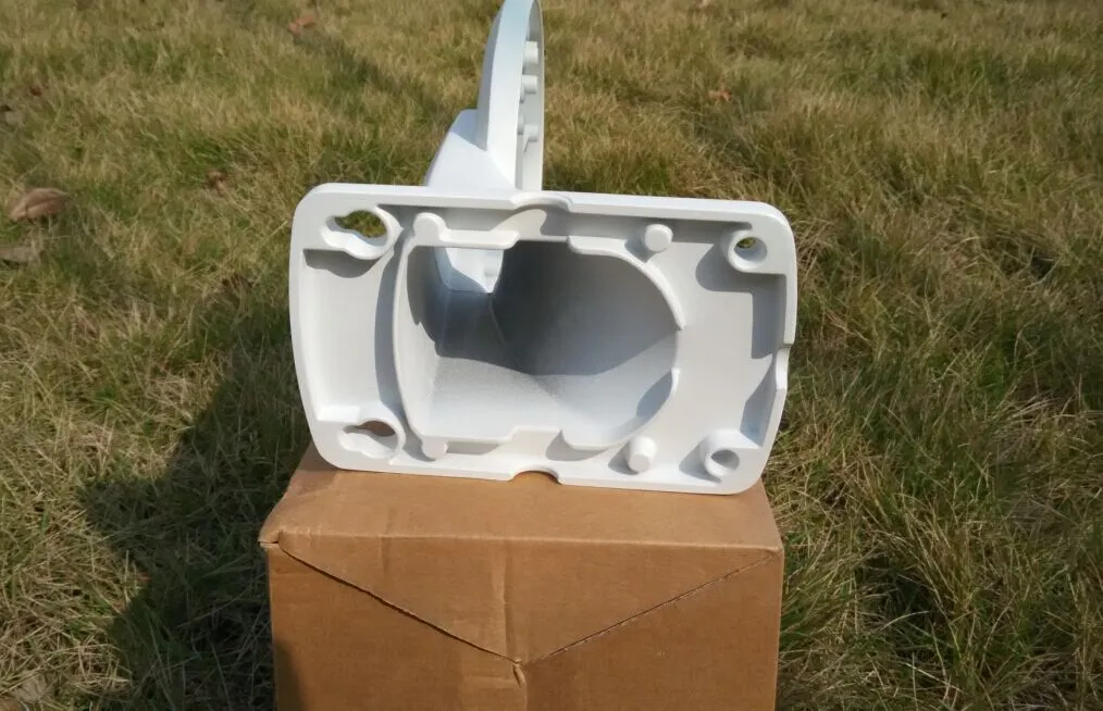 White aluminium alloy and ABS dome camera wall mount bracket for CCTV, 160mm x 120mm x 74mm