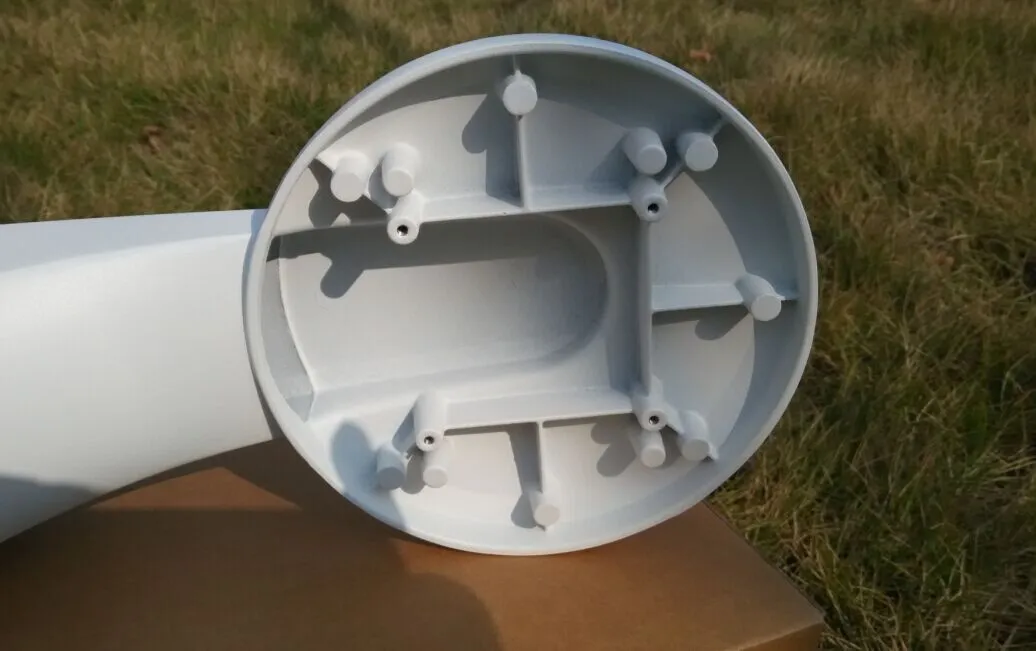 White aluminium alloy and ABS dome camera wall mount bracket for CCTV, 160mm x 120mm x 74mm