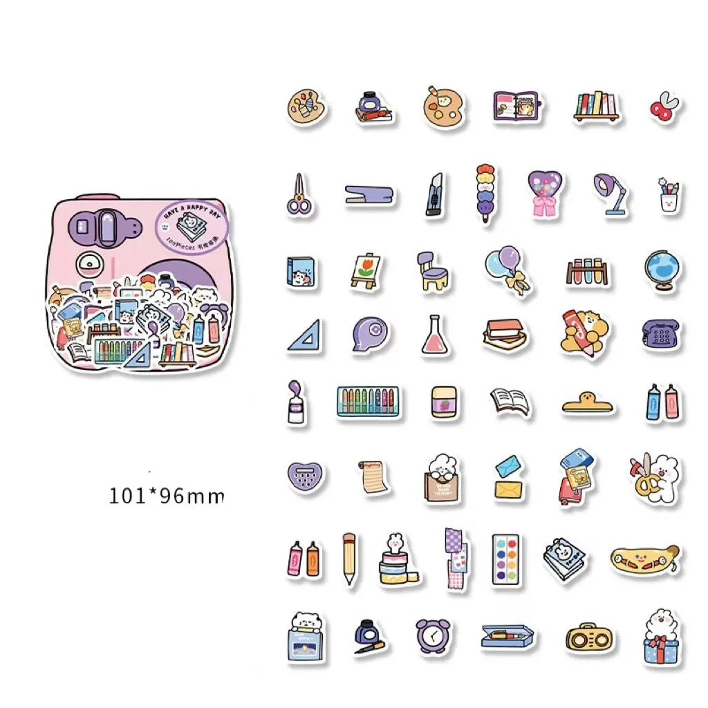 Little Life Home Series sticker pack with 100 hand-painted cartoon hand tent sheets in OPP bag