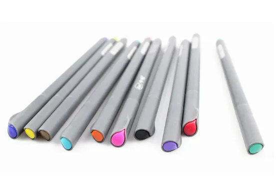 Pack of ten 0.38mm syringe-style technical drawing pens for architectural drafting