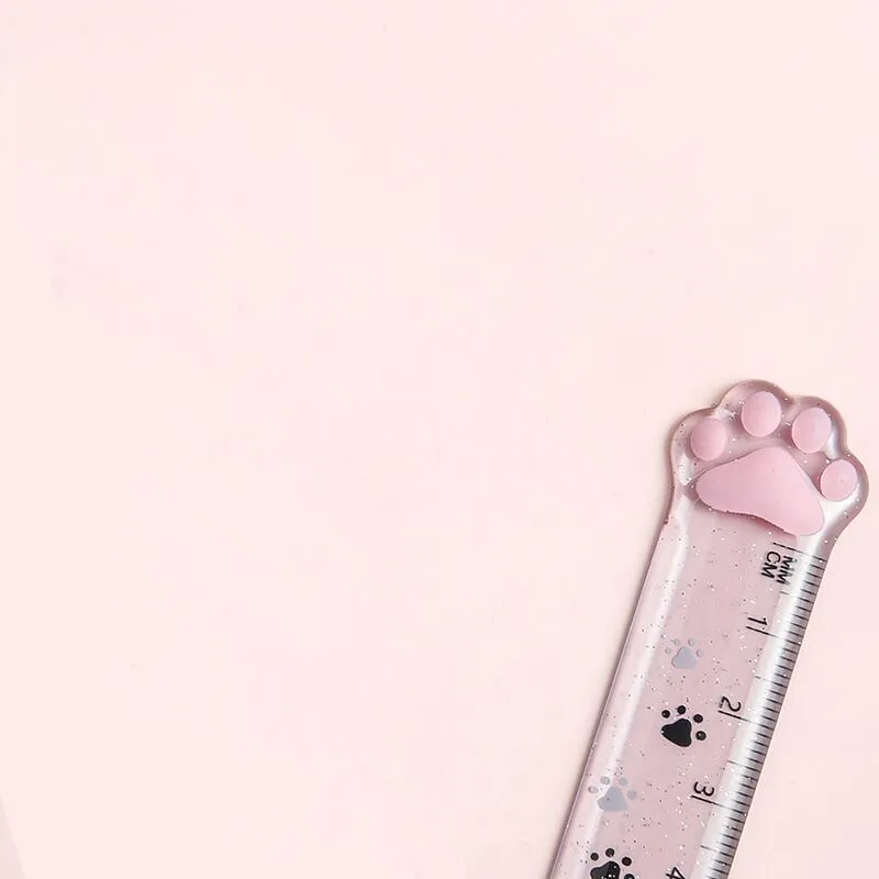 Transparent plastic straightedge ruler with clear scale markings, 15cm length, on white background