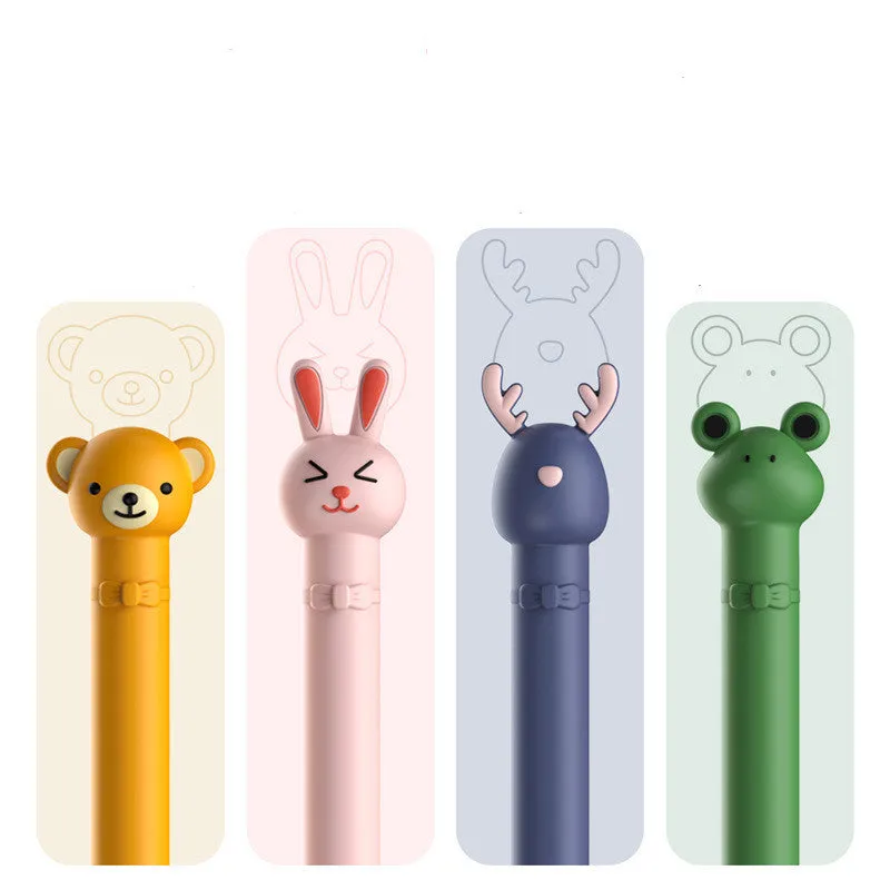 Apple Pencil inside a silicone protective case with cartoon rabbit design