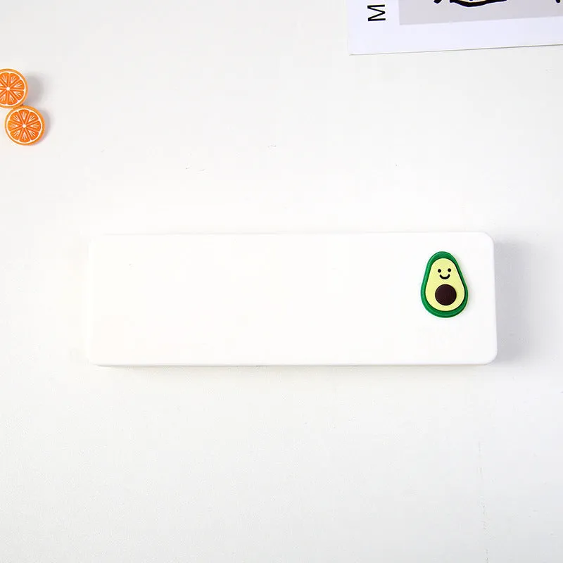 PVC candy colour cartoon pencil case in bright colour, waterproof and dirt resistant, simple design on plain background