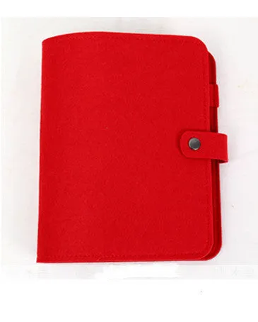 Felt-covered loose-leaf diary in dark grey with Daolin paper pages, A5 size