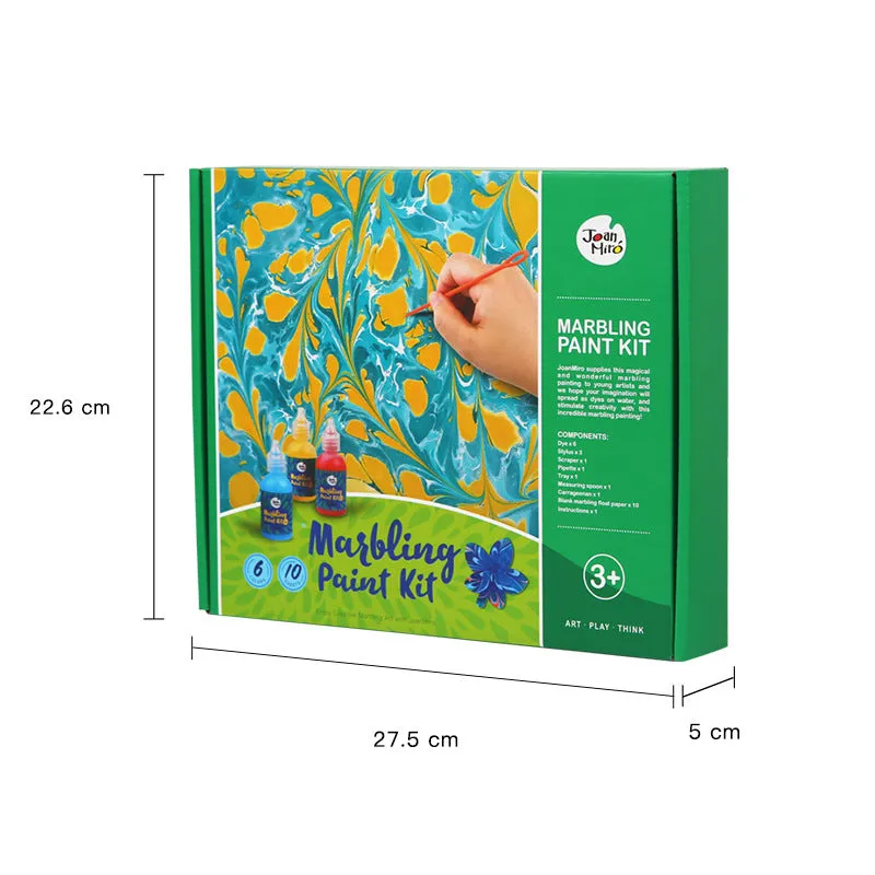 Gouache water painting set with 12 colour pots and paper sheets