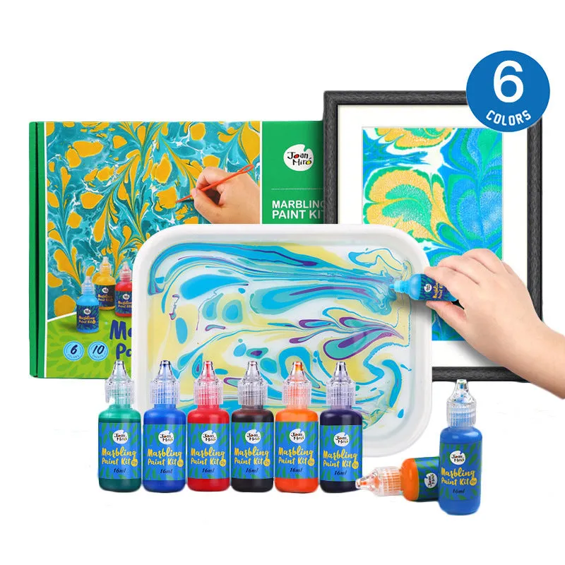 Gouache water painting set with 12 colour pots and paper sheets