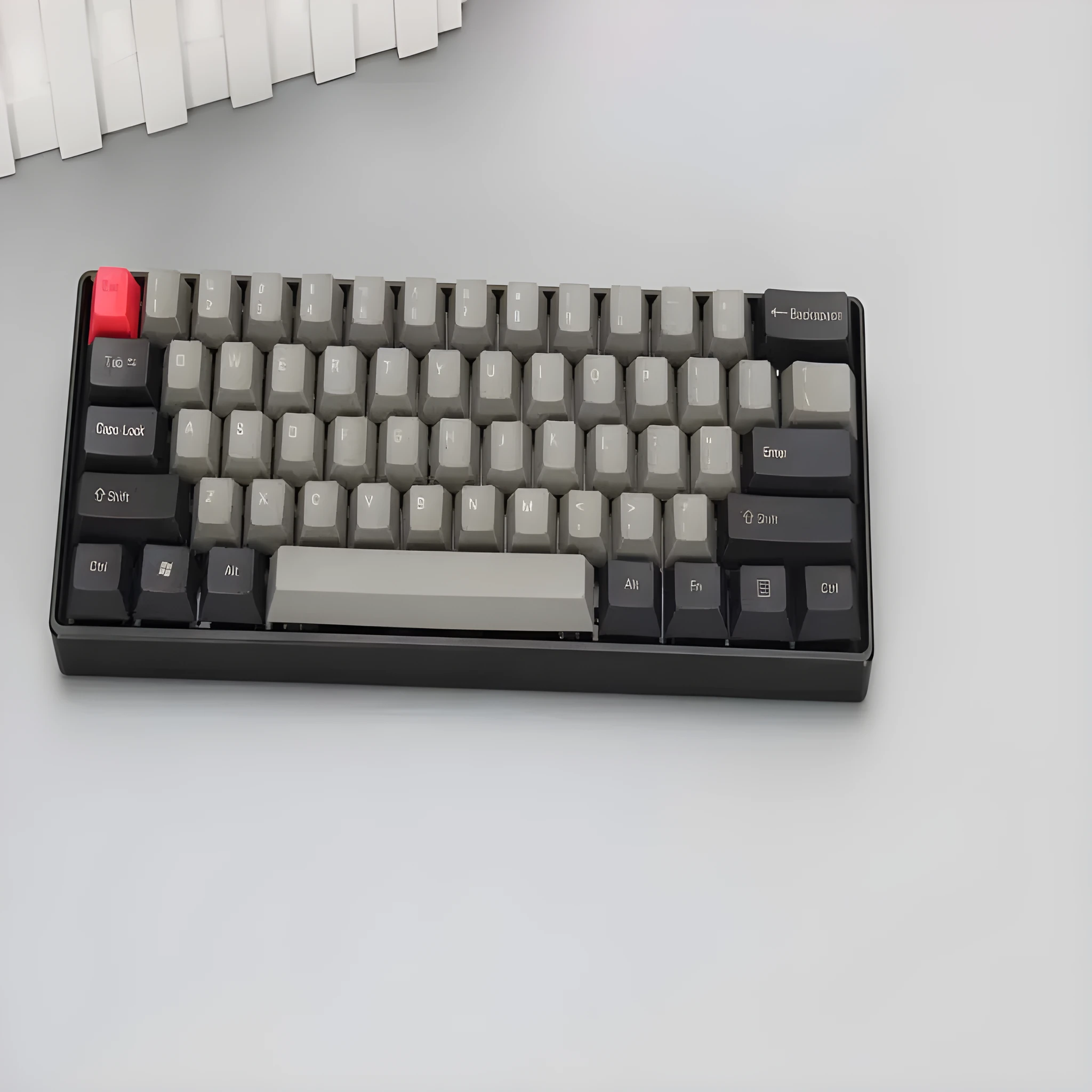 60% mechanical keyboard keycap set in poker style with PS/2 interface and five colour style options