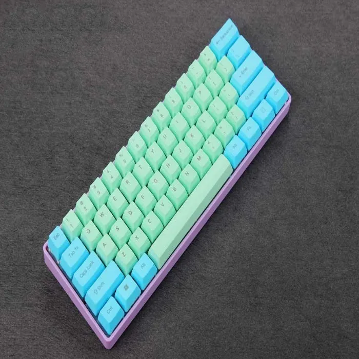 60% mechanical keyboard keycap set in poker style with PS/2 interface and five colour style options