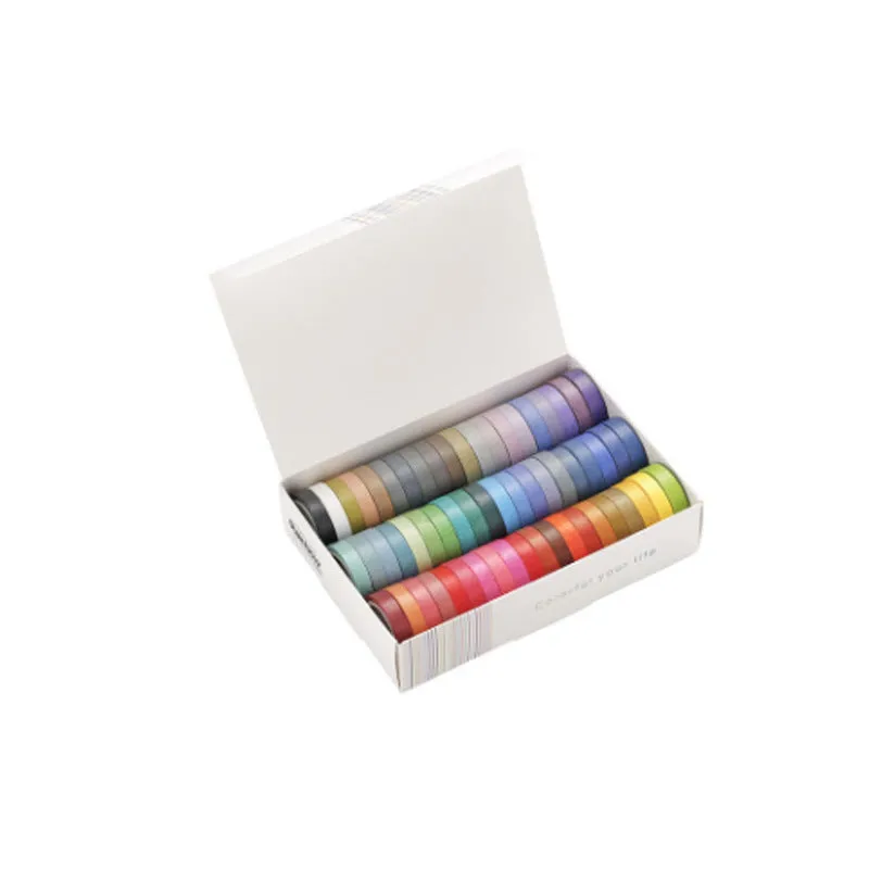 60 roll rainbow washi tape set 8mm wide 4m each decorative sticker pack for gift wrapping and DIY crafts