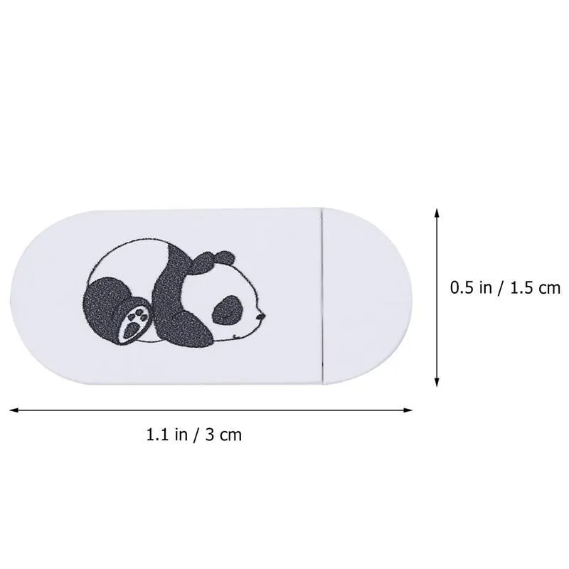 White plastic slide camera privacy cover for laptop webcam, thin 0.1cm, pack of 3