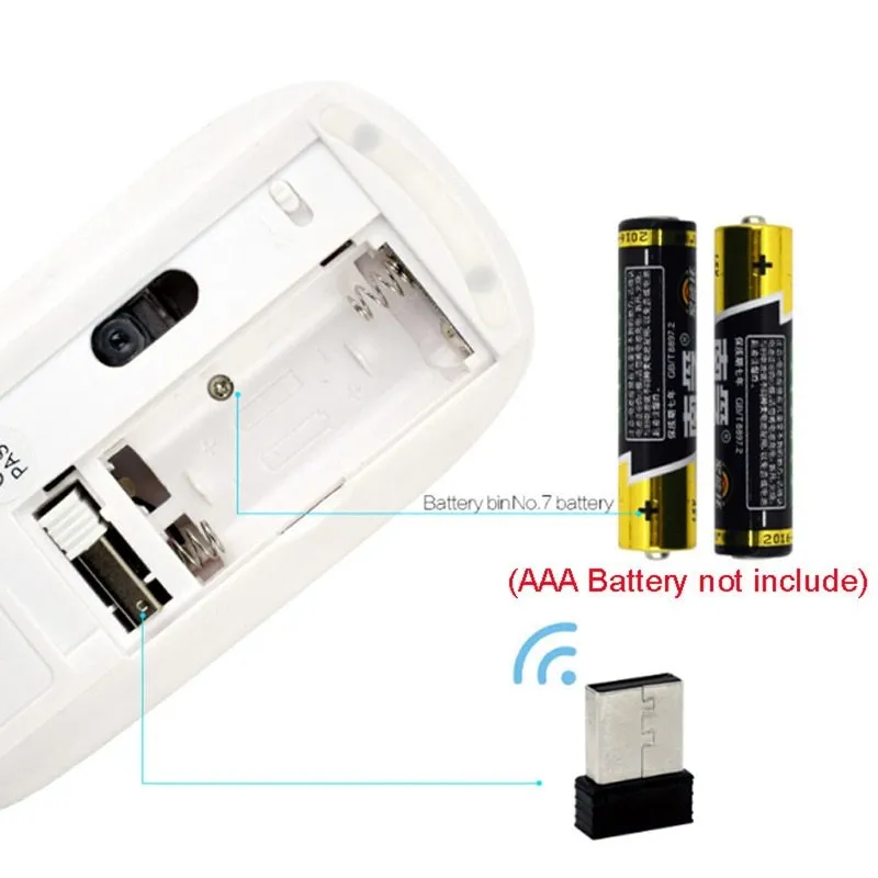 Ultra-thin touch wireless mouse in black, 1600dpi, 2.4GHz USB