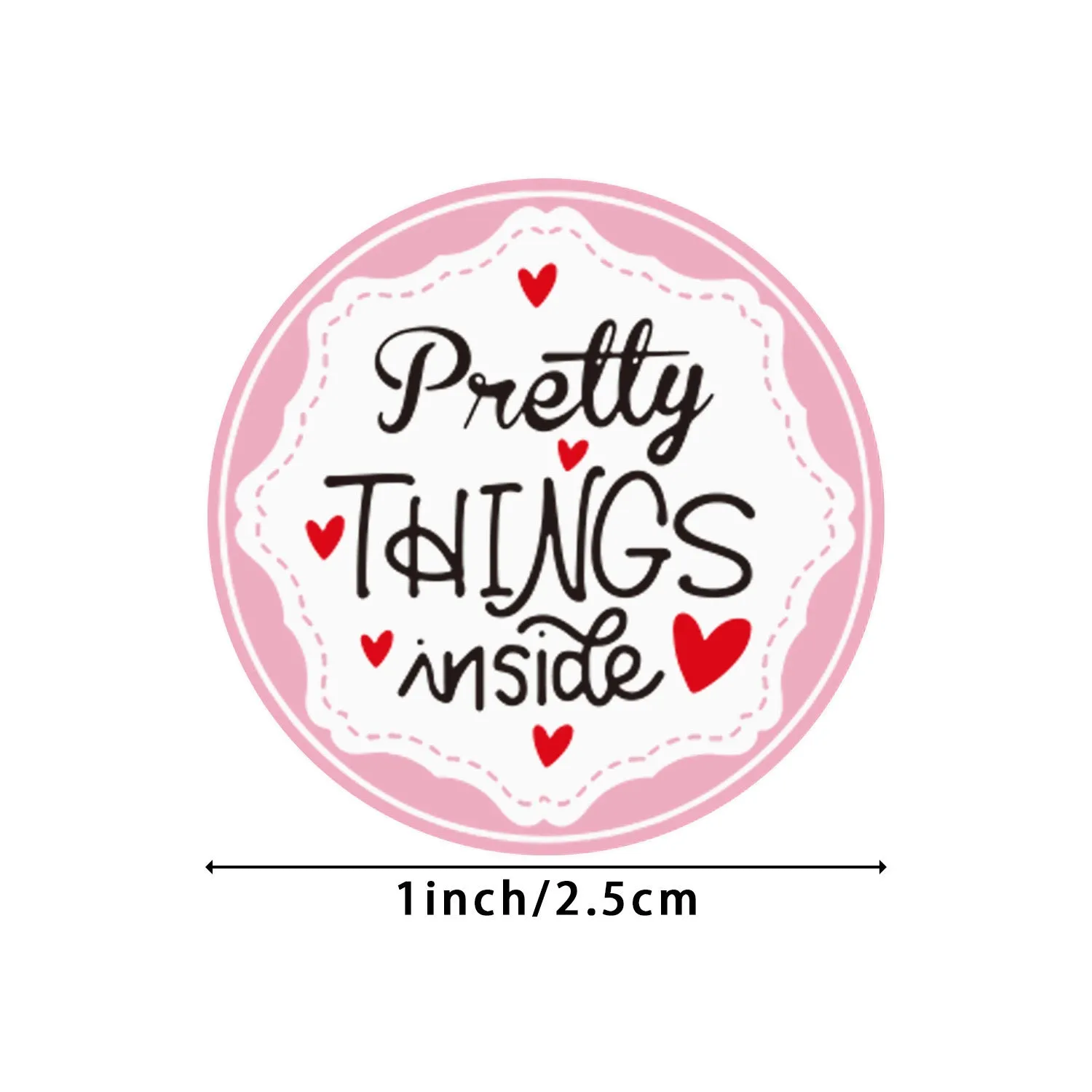 Round kraft paper sticker labels in two sizes on a roll, holiday decoration gift series with styles A B C D