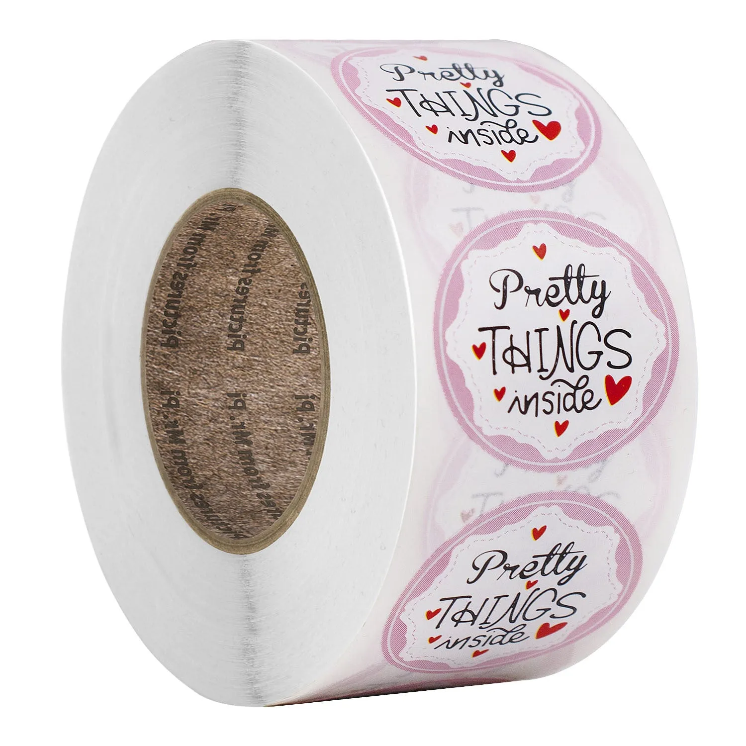 Round kraft paper sticker labels in two sizes on a roll, holiday decoration gift series with styles A B C D