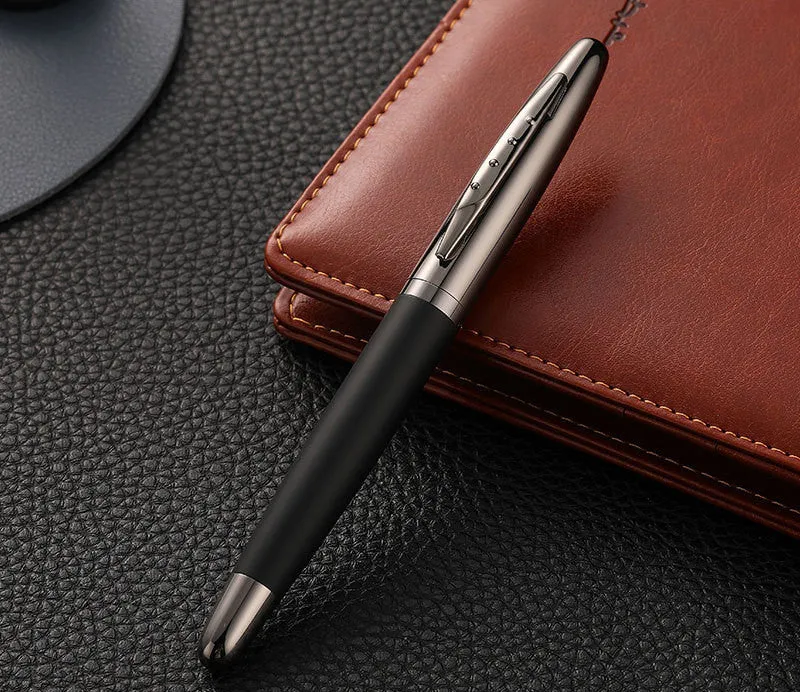 Heavy Hand Signature Pen Metal Jewel Pen Business Simple Anti Slip Custom Neutral Signature Lettering Pen for Office Writing Blue Refill Durable Construction