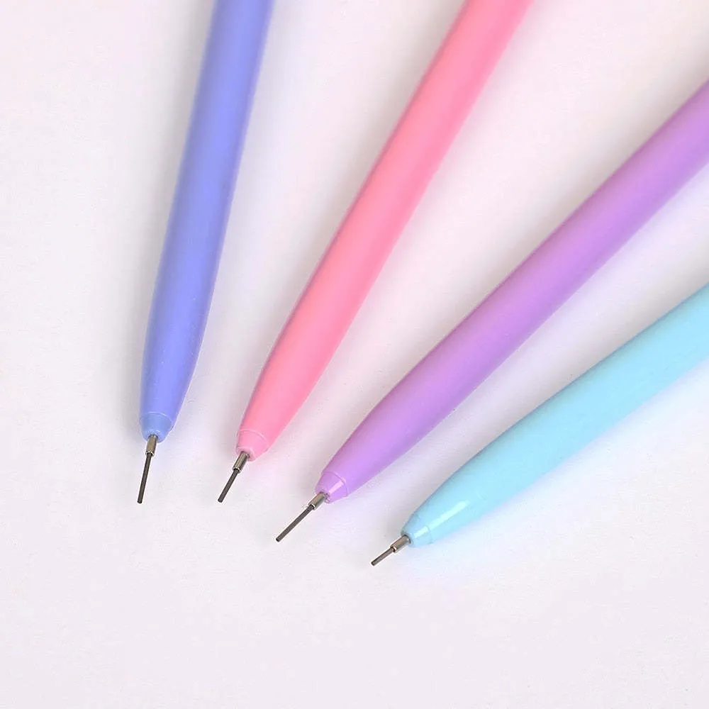 Macron Morandi coloured thin rod mechanical pencil set of 8 pieces in plastic body