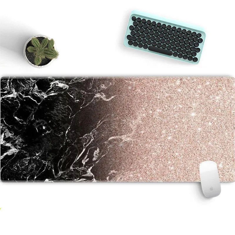 Texture lock-edge gaming mouse pad large non-slip rubber cloth desk mat 300x600mm to 400x900mm solid patterns