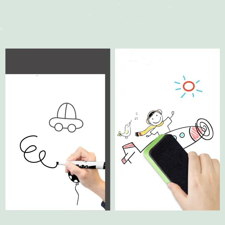 Removable electrostatic whiteboard wall sticker in solid white, PP material, size 90x200cm for children's room