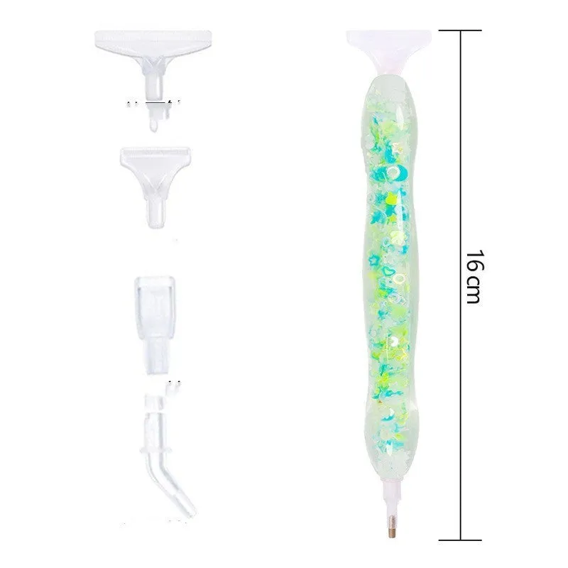 Luminous resin diamond painting dot drill pen in glow-in-the-dark colour, manual craft tool