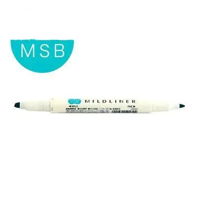 Double-headed colour marker pen with fine tip and soft grip in multiple colours including blue and green