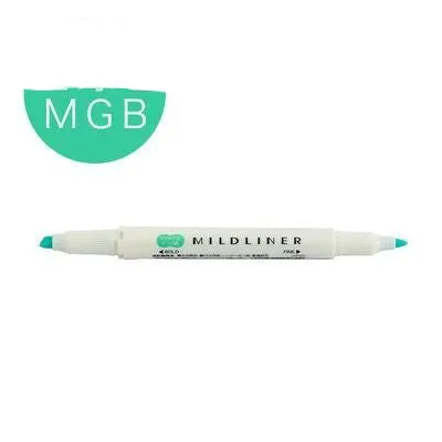 Double-headed colour marker pen with fine tip and soft grip in multiple colours including blue and green