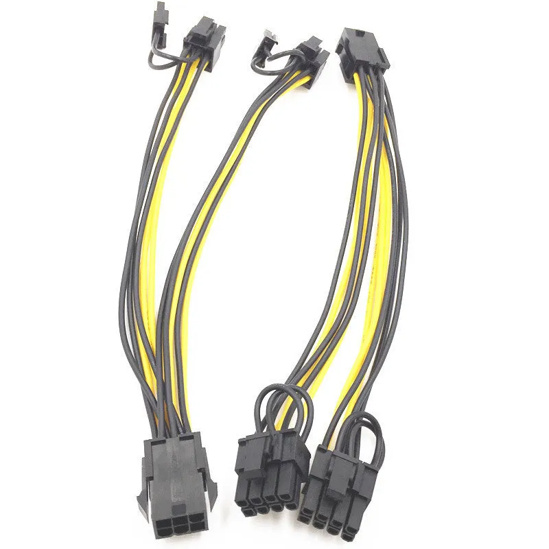 6pin to dual 8pin graphics card power supply cable with oxygen-free copper wire for desktop PC