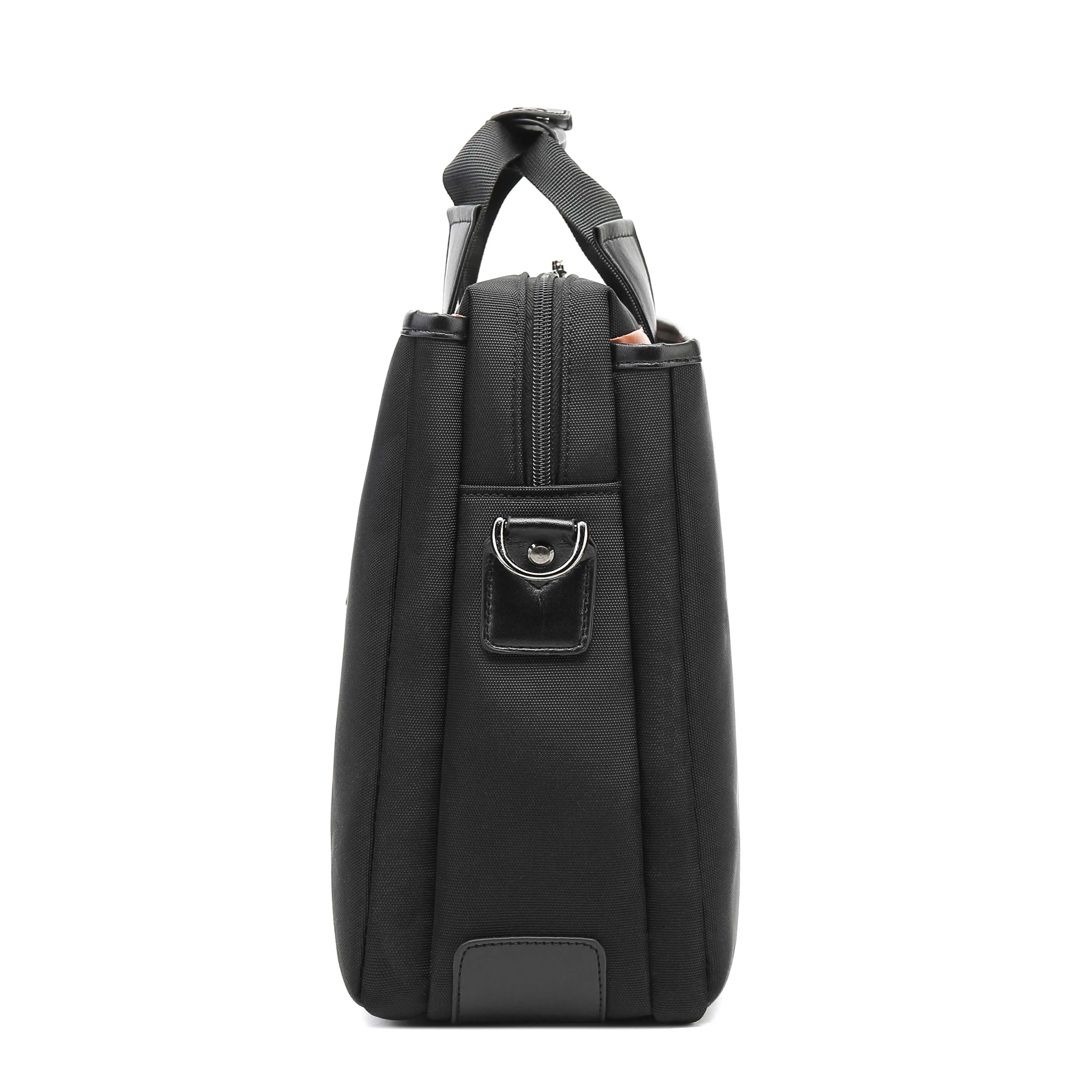 Black single-shoulder laptop backpack 15 inch Oxford cloth with soft handle for business use